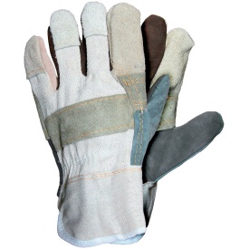 Rękawice ochronne wzmacniane skórą bydlęcą RBK