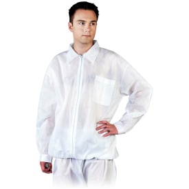 Biała bluza z polipropylenu z długim rękawem