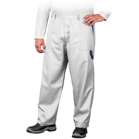 Białe spodnie ochronne do pasa Multi Master