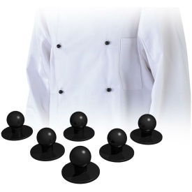 Czarne guziki do bluzy kucharskiej z serii Chef's Kitchen