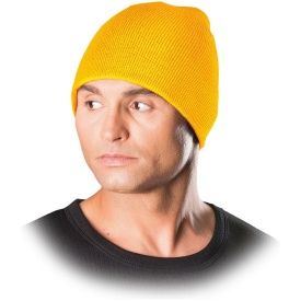 Czapka zimowa akrylowa w kolorze złotym -CZMODERN ZL