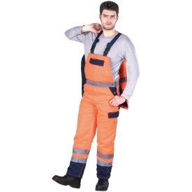 Spodnie robocze ogrodniczki ocieplane LH-BIBWINTER PG