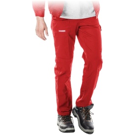 Czerwone spodnie ochronne do pasa typu Master