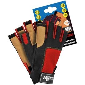 Rękawice ochronne wykonane z jasnej skóry syntetycznej RMC-LIBRA