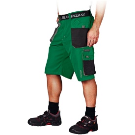 Zielono-czarne krótkie spodnie ochronne FORMEN