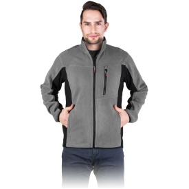 Bluza polarowa zapinana na suwak w kolorze szarym POLAR-TWIN