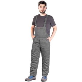 Szare ocieplane ogrodniczki ochronne