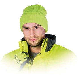 Żółta akrylowa czapka zimowa -CZREFLECT Y
