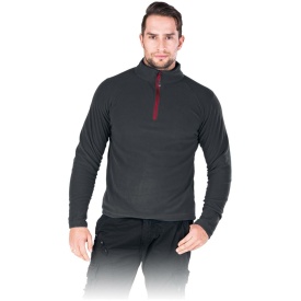 Szara bluza polarowa zakładana przez głowę POLMENKS