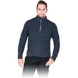 Granatowa bluza polarowa zakładana przez głowę POLMENKS