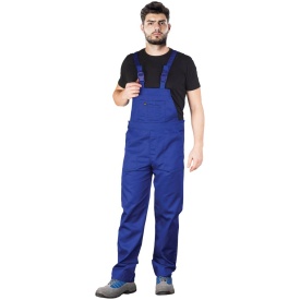 Niebieskie spodnie ochronne ogrodniczki YES