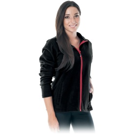 Bluza polarowa dla kobiet w kolorze czarnym zapinana na suwak POLLADYDS