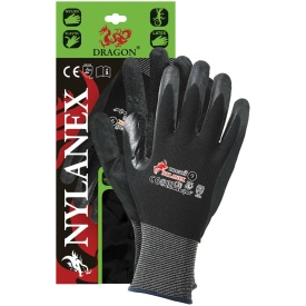 Rękawice ochronne zakończone ściągaczem NYLANEX