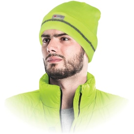 Czapka zimowa dziana w kolorze seledynowym CZVIS-S YSI