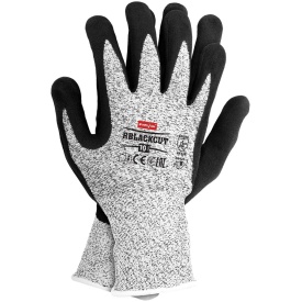 RBLACKCUT Rękawice wykonane z przędzy, powlekane nitrylem
