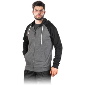 Męska ciemnoszara bluza z kapturem zapinana na suwak