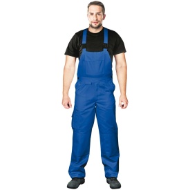 Niebieskie spodnie ochronne ogrodniczki BISTER