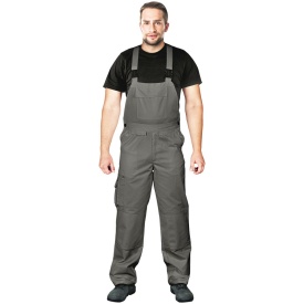 Szare spodnie ochronne ogrodniczki BISTER