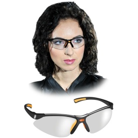 REIS Przeciwodpryskowe ciemne okulary ochronne