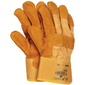 Rękawice ochronne wzmacniane skórą bydlęcą
