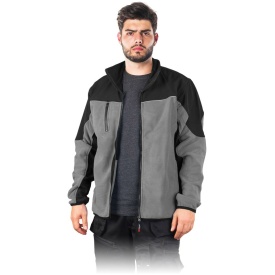 Bluza polarowa POLAR-SHELL w kolorze szarym z czarnymi elementami