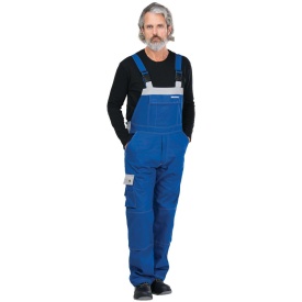 Niebieskie spodnie ochronne ogrodniczki