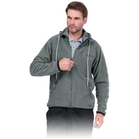 Bluza polarowa z kapturem w kolorze szarym POLAR-HOOD