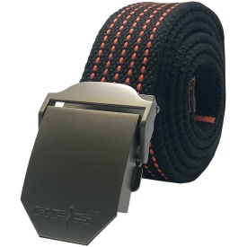 Czarno-pomarańczowy pasek do spodni REIS