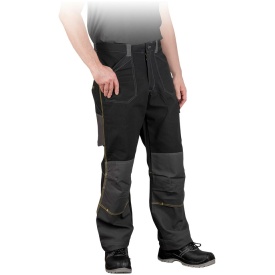 Czarno-szare spodnie ochronne do pasa DYNAMITE