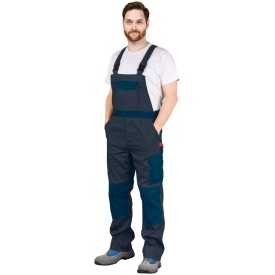 Ciemnoszare spodnie robocze ogrodniczki Bomull