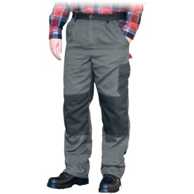 Szare spodnie ochronne do pasa Bomull