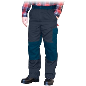 Niebiesko-szare spodnie ochronne do pasa Bomull