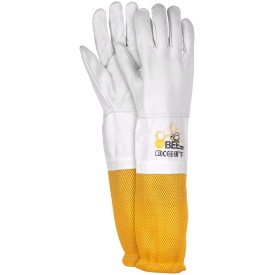 Pszczelarskie rękawice ochronne ze skóry koziej BEE