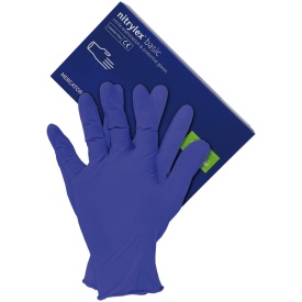 Rękawice nitrylowe granatowe bezpudrowe RNIT-BASIC