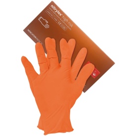 Rękawice nitrylowe pomarańczowe RNIT-HR