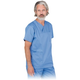 Niebieska bluza ochronna z krótkim rękawem PRESTO