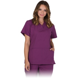 Fioletowa damska bluza ochronna z krótkim rękawem VILANELLA