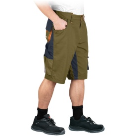 Zielone krótkie spodnie ochronne NEW AGE