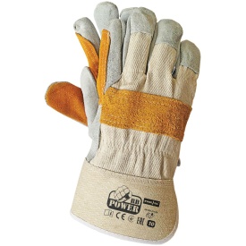 Rękawice ochronne wzmacniane skórą bydlęcą RBPOWER_Y