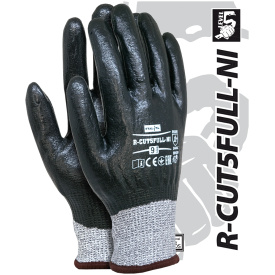 Rękawice ochronne z mieszanki przędzy HDPE i włókna szklanego R-CUT5FULL-NI