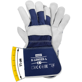 Rękawice ochronne wzmacniane skórą bydlęcą R-LONGER-L rozmiar L