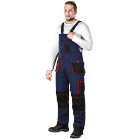 Granatowe spodnie ochronne ogrodniczki FORMEN
