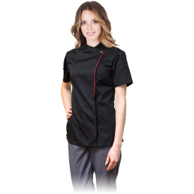Damska czarna bluza kucharska z krótkim rękawem