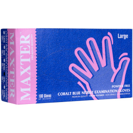 Rękawice nitrylowe granatowe bezpudrowe RNIT-MAXTERT