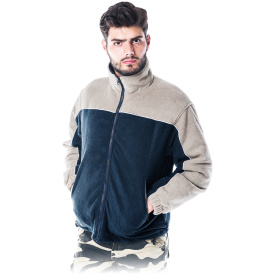 Ocieplana bluza z polaru w granatowo-beżowym kolorze POL-POLAREX