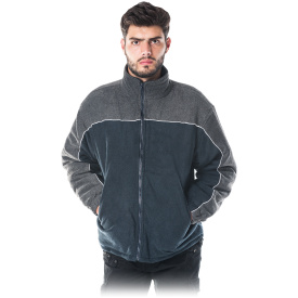 Ocieplana bluza z polaru w granatowo-szarym kolorze POL-POLAREX