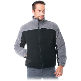 Ocieplana bluza z polaru w czarno-szarym kolorze POL-POLAREX