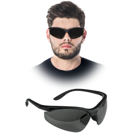 REIS Przeciwodpryskowe czarne okulary ochronne