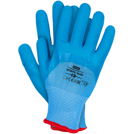 Rękawice ochronne powlekane spienionym lateksem RFOPPO-BLUE