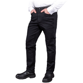 REIS Czarne elastyczne spodnie do pasa